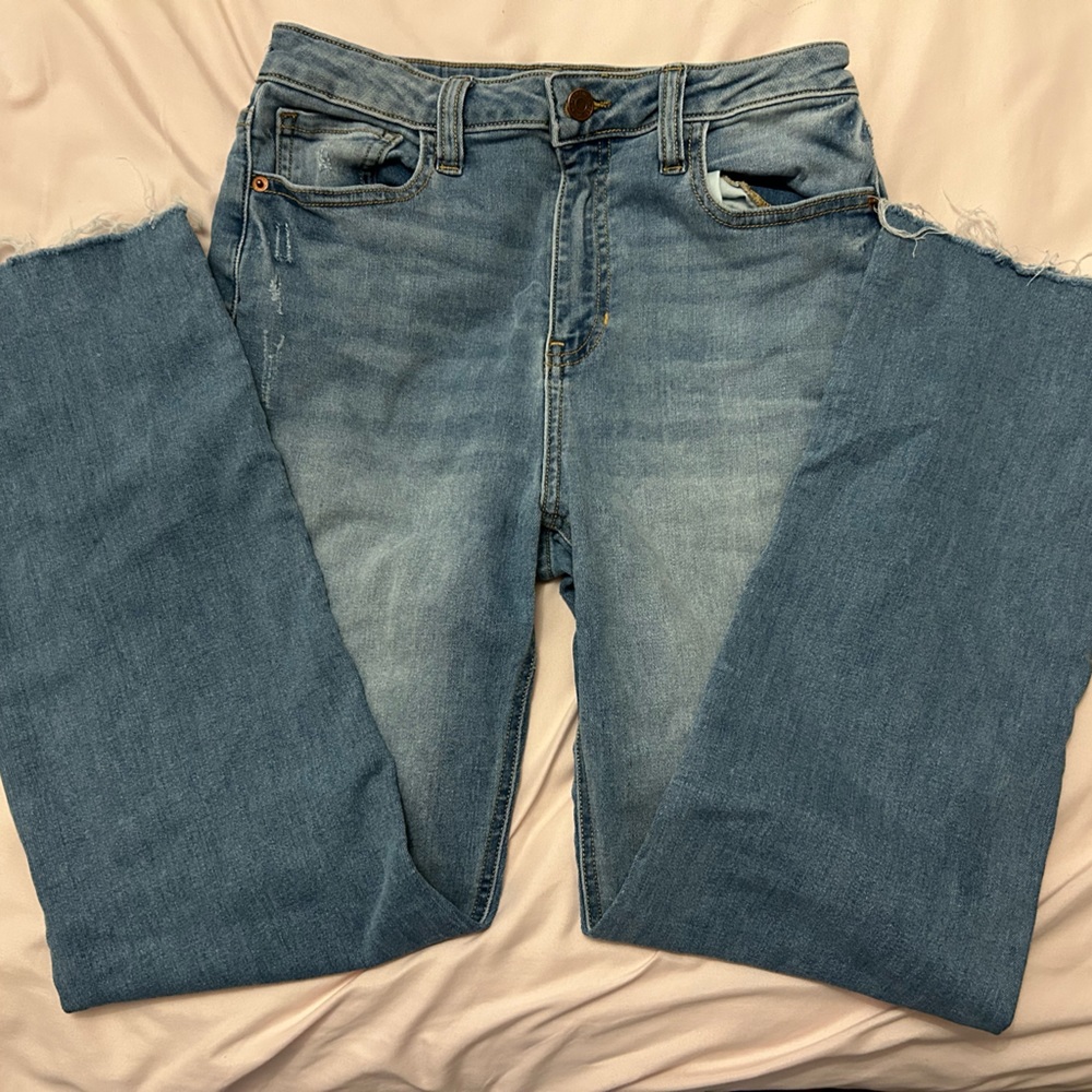 Vintage Straight Fray High-Rise Jeans
